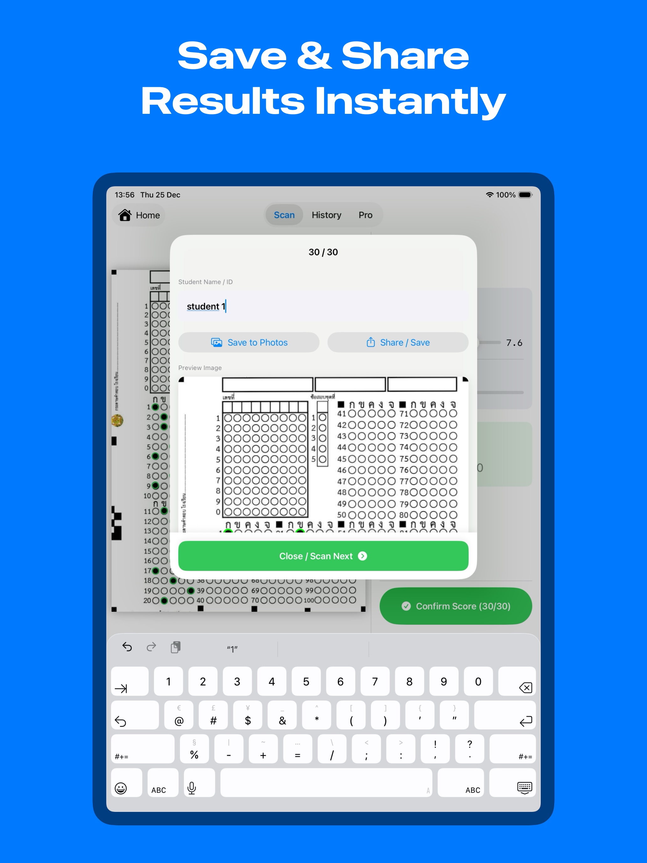 Check Answer iPad Screen 5