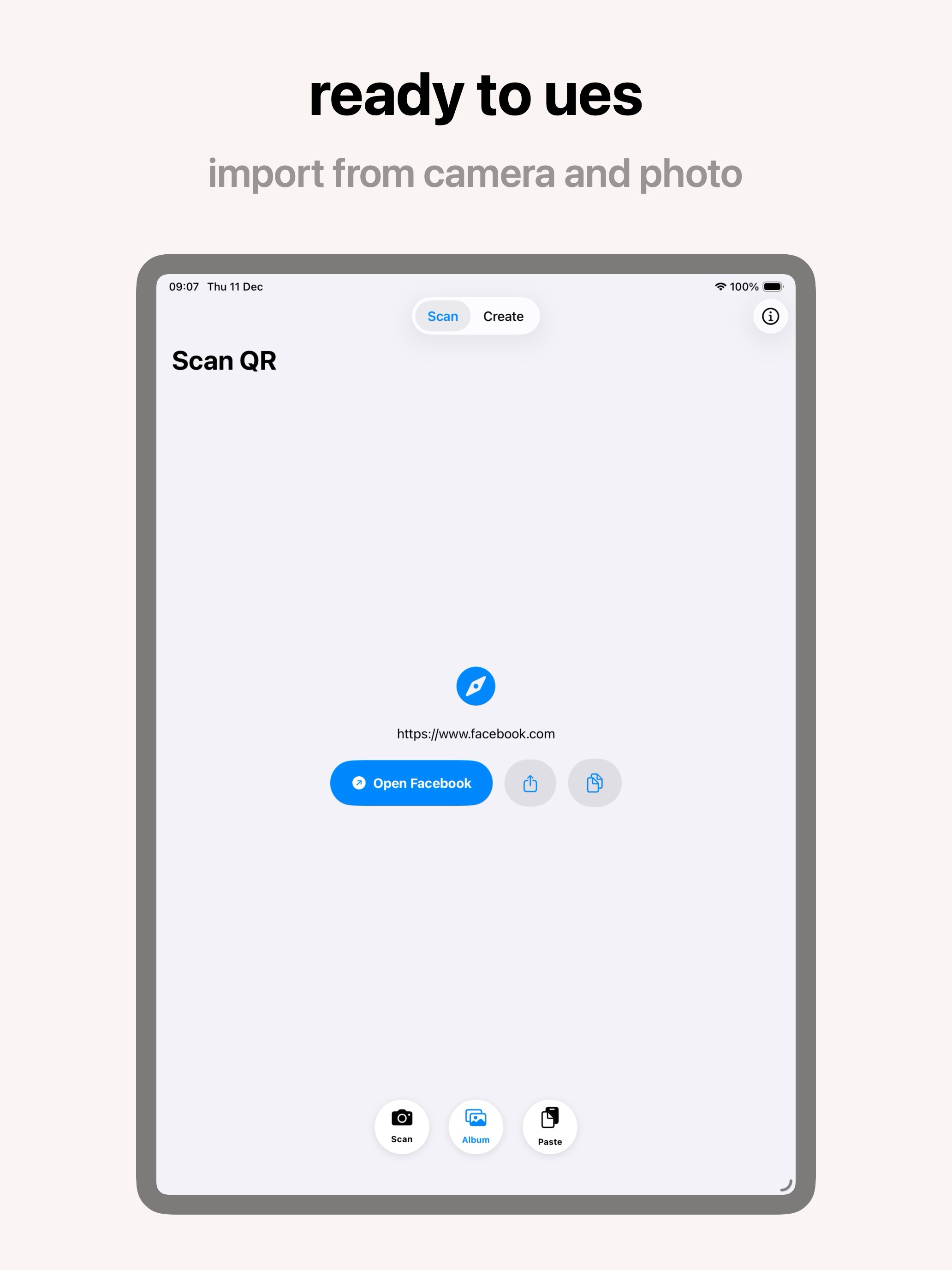 QR Code iPad Screen 1
