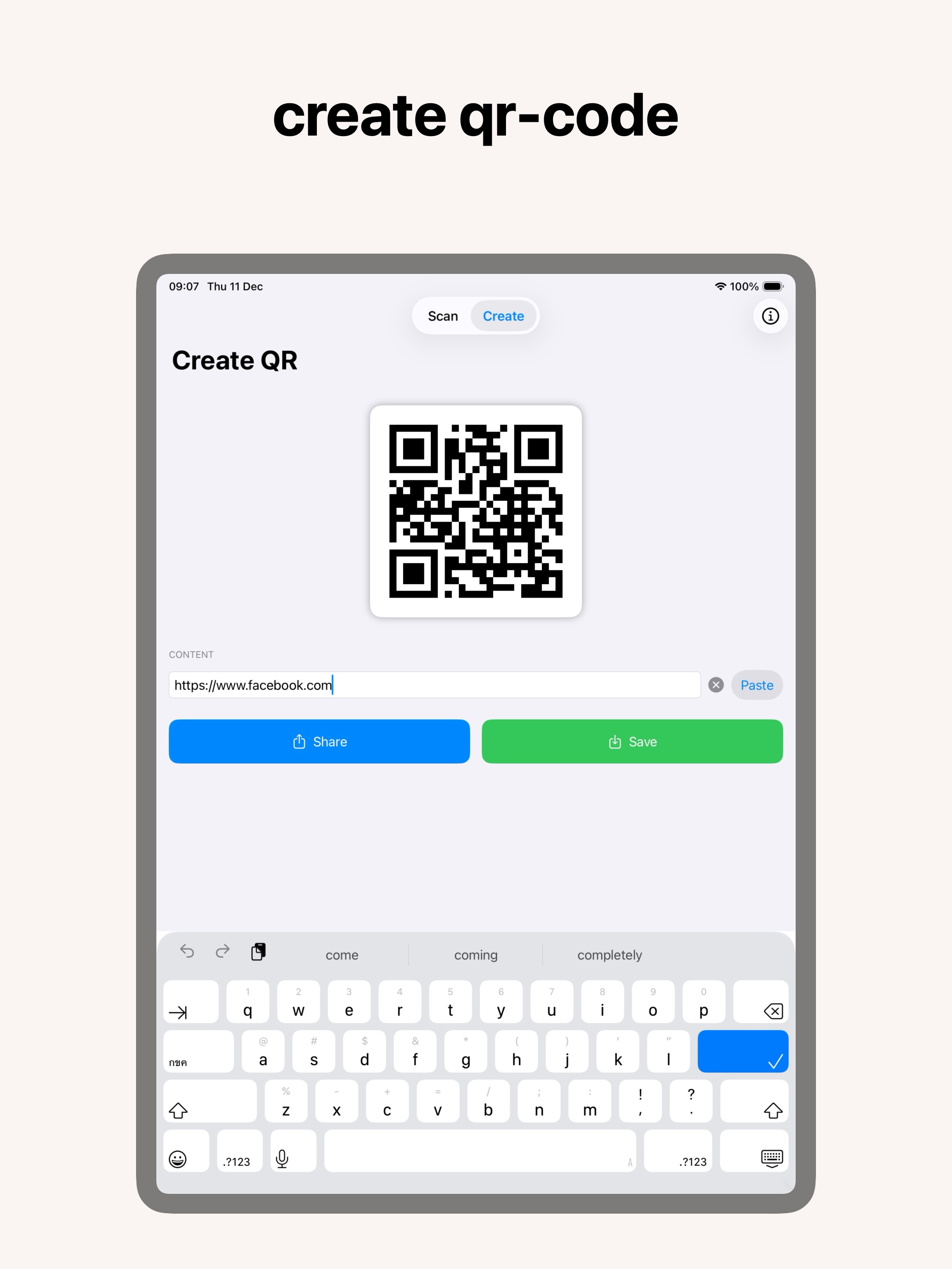 QR Code iPad Screen 4
