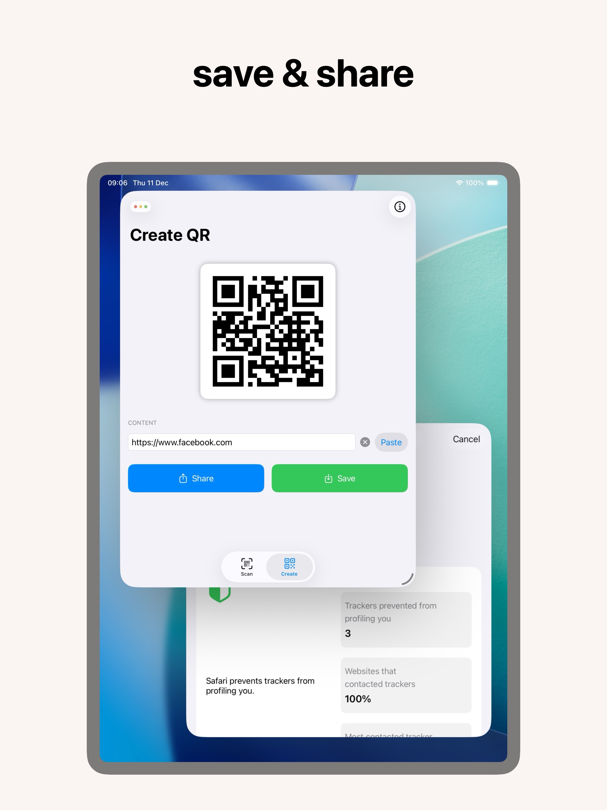 QR Code iPad Screen 5
